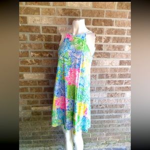 Lilly Pulitzer Multi Vibrant Color w/ Tassels  Sleeveless Dress Sz XS